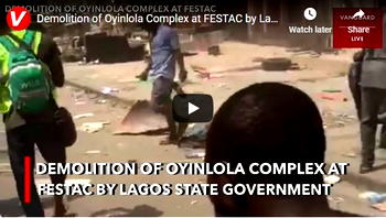 VIDEO: Demolition of Oyinlola Complex at FESTAC by Lagos State government