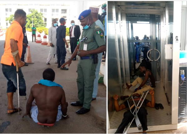 happeningnow-physically-challenged-person-faints-during-protest-in-abuja