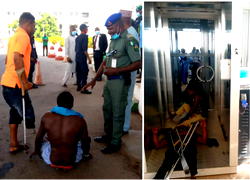 HappeningNow: One faints, as Physically challenged persons protest in Abuja