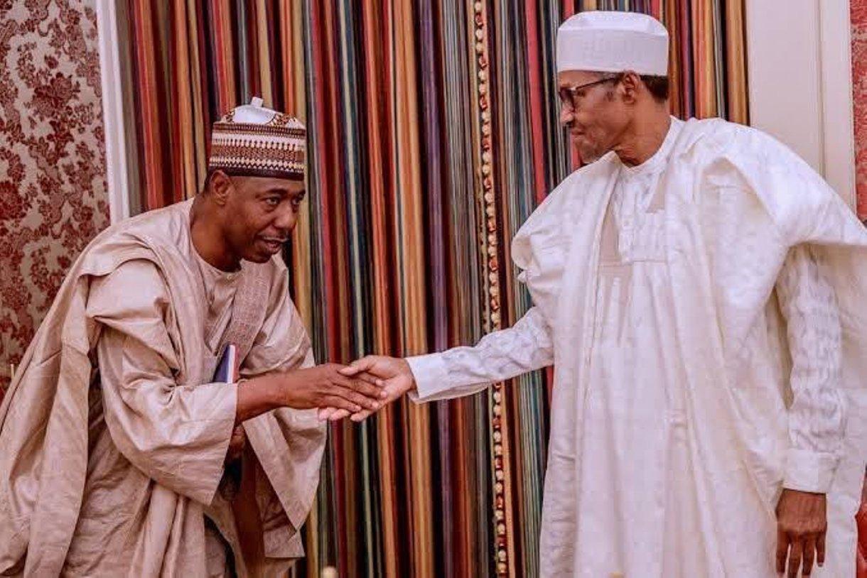 Zulum and Buhari I’m highly impressed — Buhari says after unveiling 7 of Zulum’s 556 projects