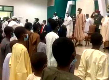 Live: President Buhari addresses 344 Kankara schoolboys