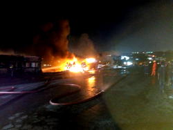 UPDATED: 11 injured as diesel tanker explodes in Lagos