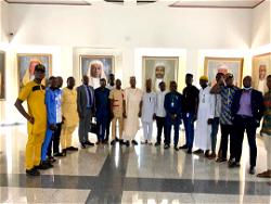 Obiano’s aide, Nwaebili ,SUG presidents from Anambra visit Shina Peller