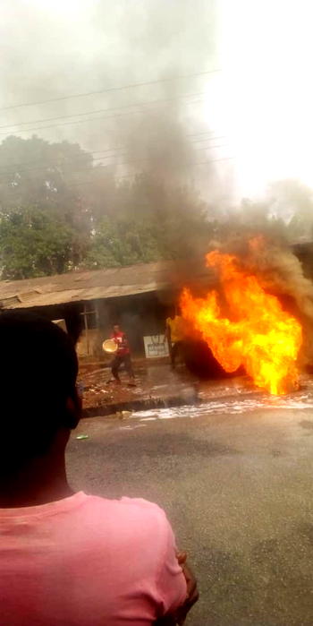 Fire razes Nnewi filling station, tanker discharging diesel