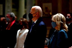 Bidens attend mass with Republican, Democratic Congress leaders