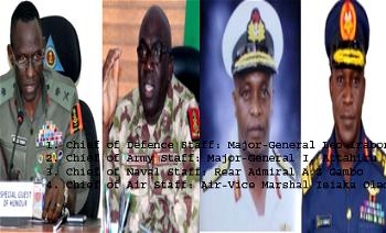 Photos, names of the new Service Chiefs