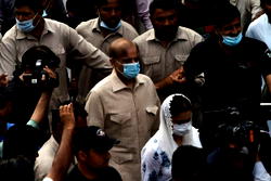 Illegal campaign funds: Opposition party hits street, demands justice against ruling party