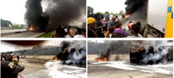 VIDEO, PHOTOS: Fire guts tanker in Lagos