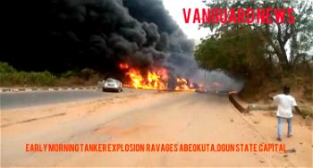 Photos, videos as tanker explosion ravages Abeokuta