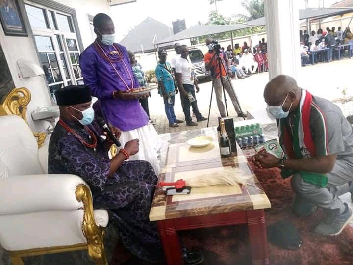 Monarch commends Delta PDP organizing secretary for community development