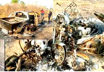 Four arrested over burning of Amotekun’s operational vehicle, setting village ablaze in Ondo