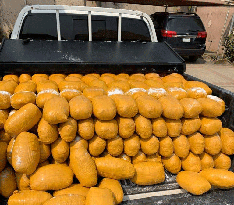 Lagos to Kano with Drugs: NDLEA intercepts 394 blocks of marijuana escorted by 2 fake soldiers