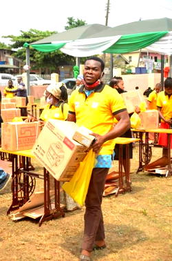 After awarding scholarship to 100 Students, Senator T.A Orji empowers 132 constituents