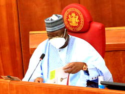 COVID-19: Senate President cautions aide for failing to wear face mask