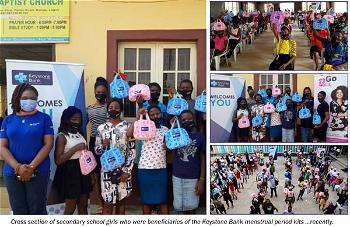 Keystone Bank donates sanitary kits to over 2000 marginalised girls