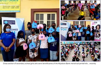 Keystone Bank donates sanitary kits to over 2000 marginalised girls