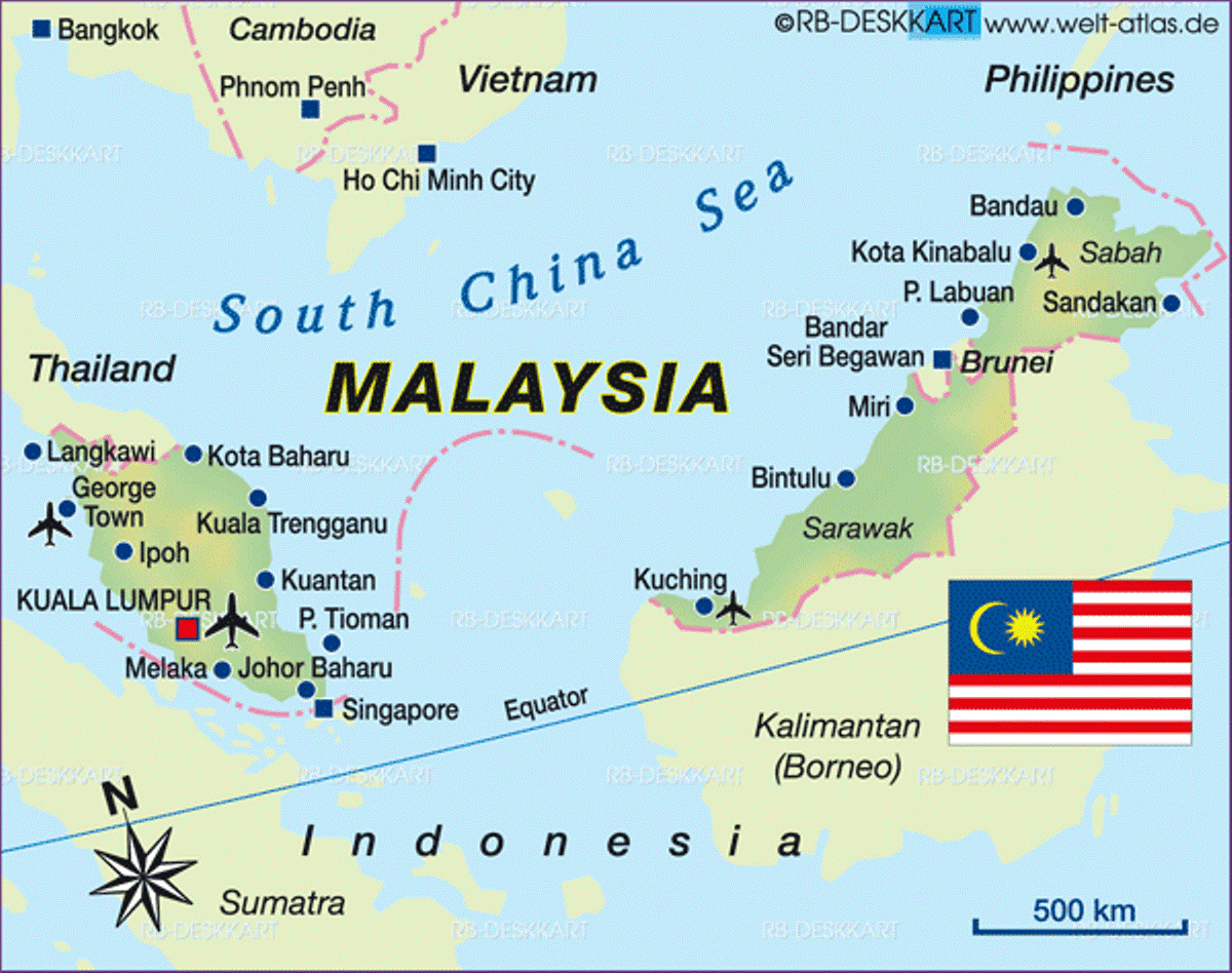 Штаты малайзии. Малайзия расположение на карте. Малайзия на карте где находится.