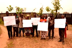 Ovre-Eku community protest alleged destruction of their farmlands