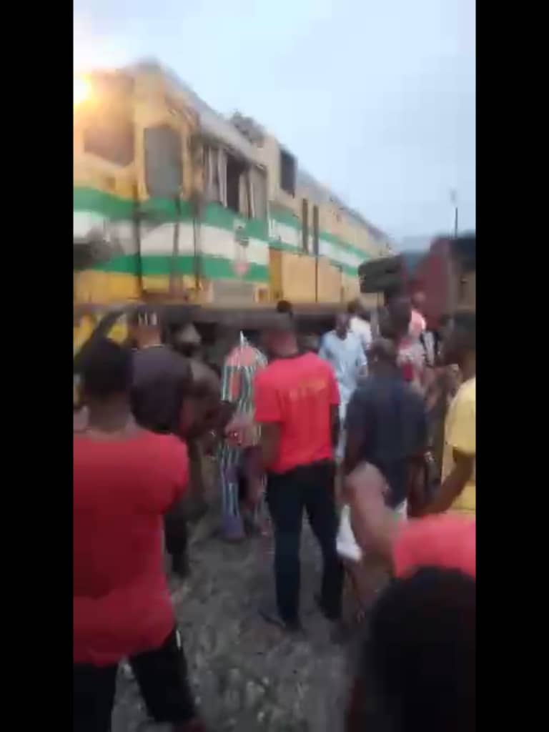 BREAKING: Train collides with truck in Lagos
