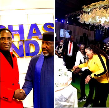 Rochas Okorocha celebrates Prophet Jeremiah Omoto Fufeyin @50