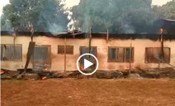 VIDEO: Suspected herdsmen set school ablaze in Kogi