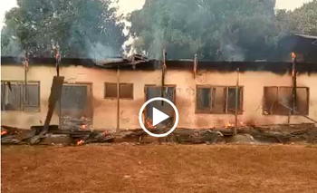 VIDEO: Suspected herdsmen set school ablaze in Kogi
