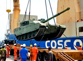 Nigerian military receives tanks, artillery from China