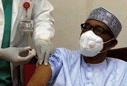Breaking: Buhari, Osinbajo take COVID-19 vaccine