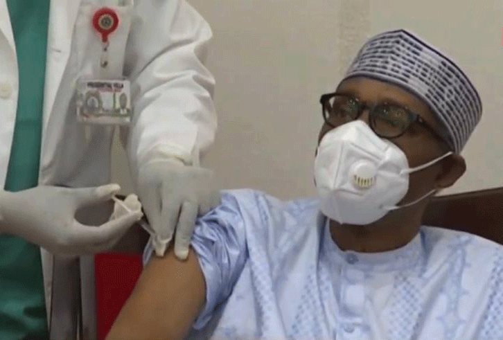 Breaking: Buhari, Osinbajo, take COVID-19 vaccine