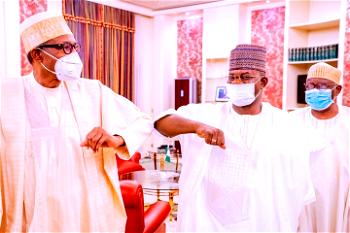 HAPPENING NOW: President Buhari receives Yahaya Bello in Aso Rock