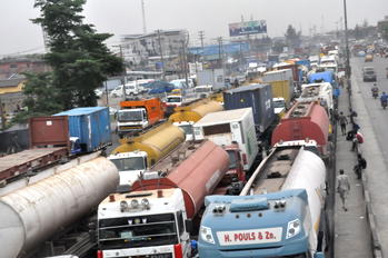 PHOTOS: DAY 3: Gridlock along Apapa-Oshodi express road