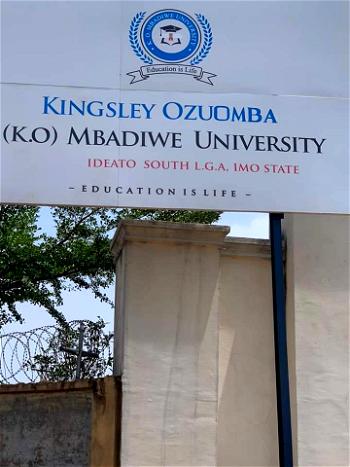 Asset Recovery: Imo govt mounts billboard changing Eastern Palm University to K. O Mbadiwe