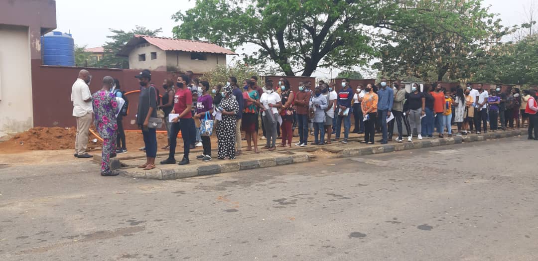 PHOTOS: Thousands of students undergo screening for SAT at UNILAG Int'l school