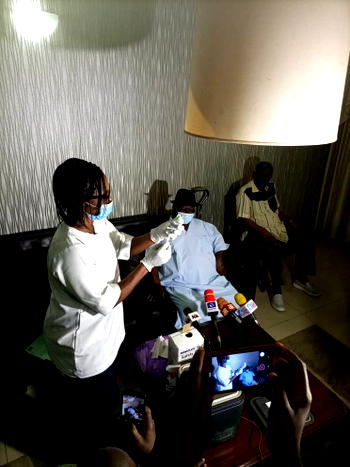 COVID-19: Edwin Clark, family members take AstraZeneca vaccine