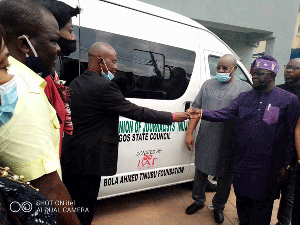 Bola Ahmed Tinubu Foundation donates 18-seater bus to Lagos NUJ
