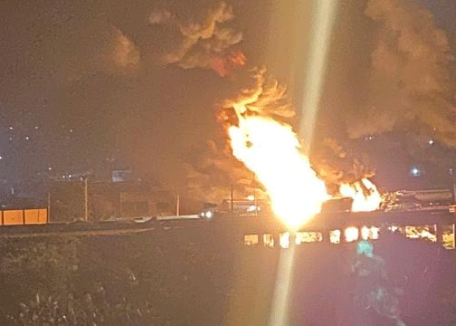 PHOTOS: Fire guts 7 vehicles on Otedola Bridge