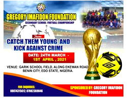 22 schools compete for 4th Gregory Imafidon youth football tourney