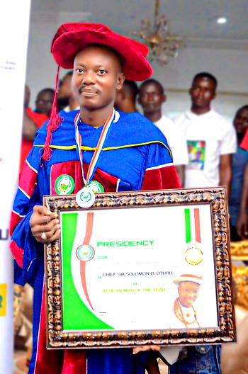 Nelson Mandela Leadership Award: Oturu Sovereignty Mc Sove hails Solomon Onovughakpor Oturu