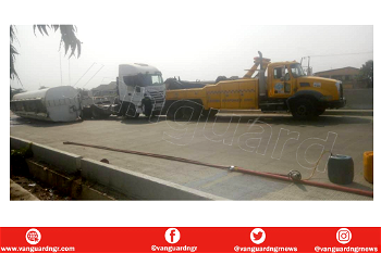 Again, tanker falls on Oshodi-Apapa Expressway