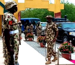 Assessing insurgency: Defence Minister, CDS, Service Chiefs storm Maiduguri