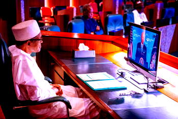 PHOTOS: Buhari participates in virtual climate summit hosted by US President Biden