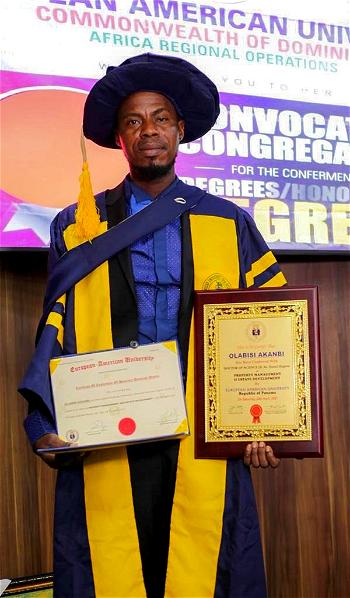 Labo gets Doctorate Degree from European American University