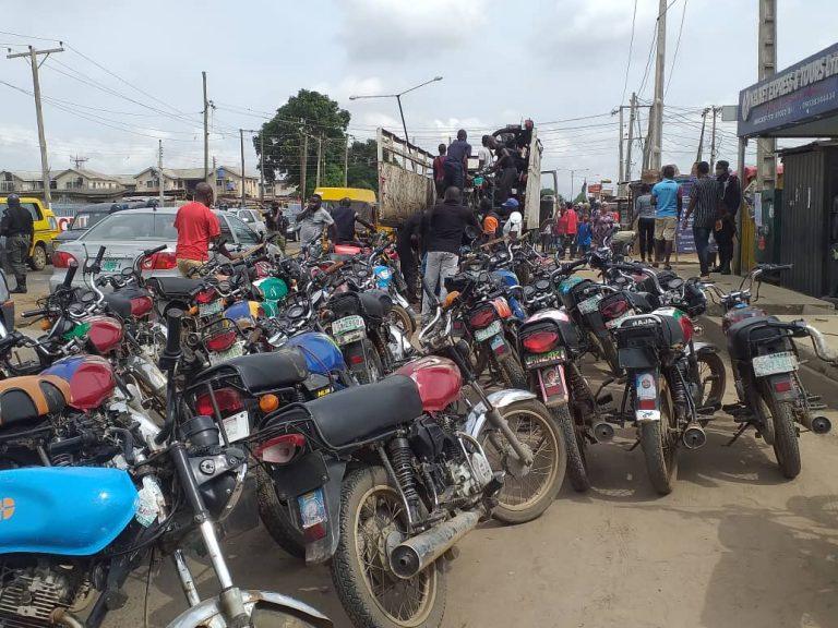 Lagos Task Force impounds 81 motorcycles on restricted routes