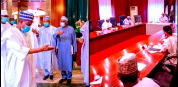 PHOTOS: Lalong leads northern governors to Buhari