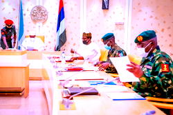 Buhari presides over crucial security meeting at Aso Villa