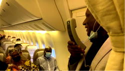 Excitement as Air Peace CEO, Allen Onyema, onboard as flight attendant in training