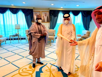 PHOTOS: Nigerian principal envoy to Qatar, Yakubu Abdullahi presents Letters of Credence