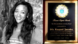Raquel Jacobs receives 2016 Honour Nigeria Award