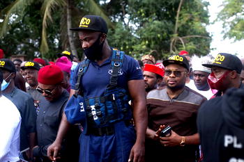 Churchill, Maduka, Ibeto, others at commissioning of road project in Anaocha, Anambra