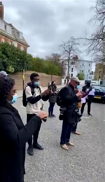 Omokri, others protest, ask Buhari to leave London, go fix Nigerian hospitals